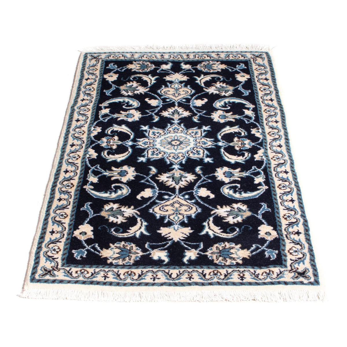 Perserteppich - Nain - 136 x 68 cm - dunkelblau