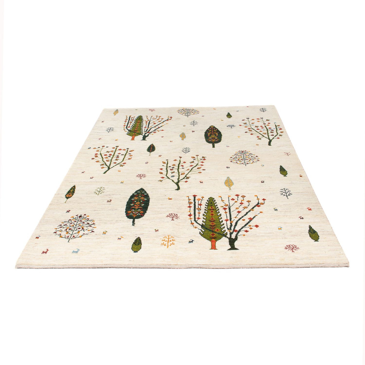 Gabbeh Teppich - Loribaft Perser - 198 x 155 cm - natur