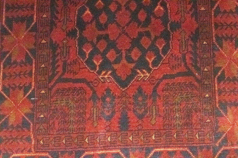 Afghan Teppich - Kunduz 390 x 82 cm - rot