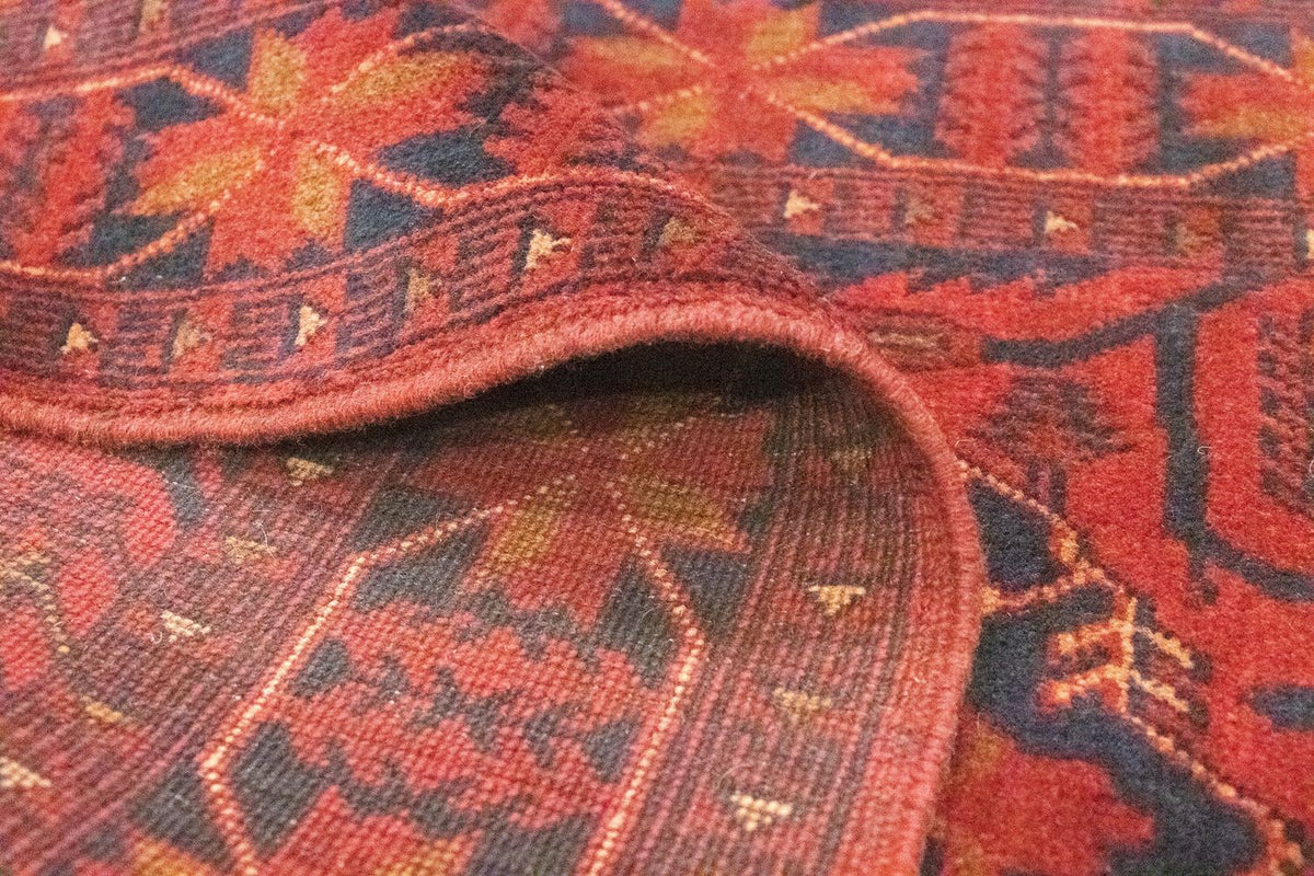 Afghan Teppich - Kunduz 390 x 82 cm - rot