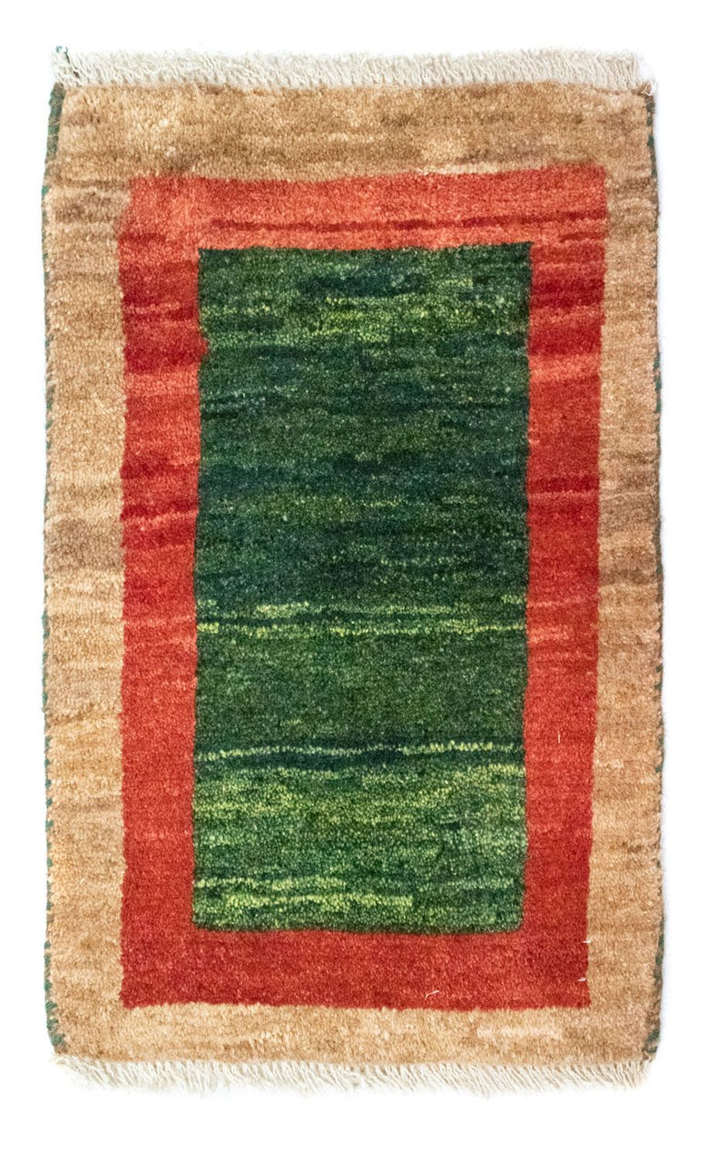 Gabbeh Teppich - Perser 60 x 40 cm - grün