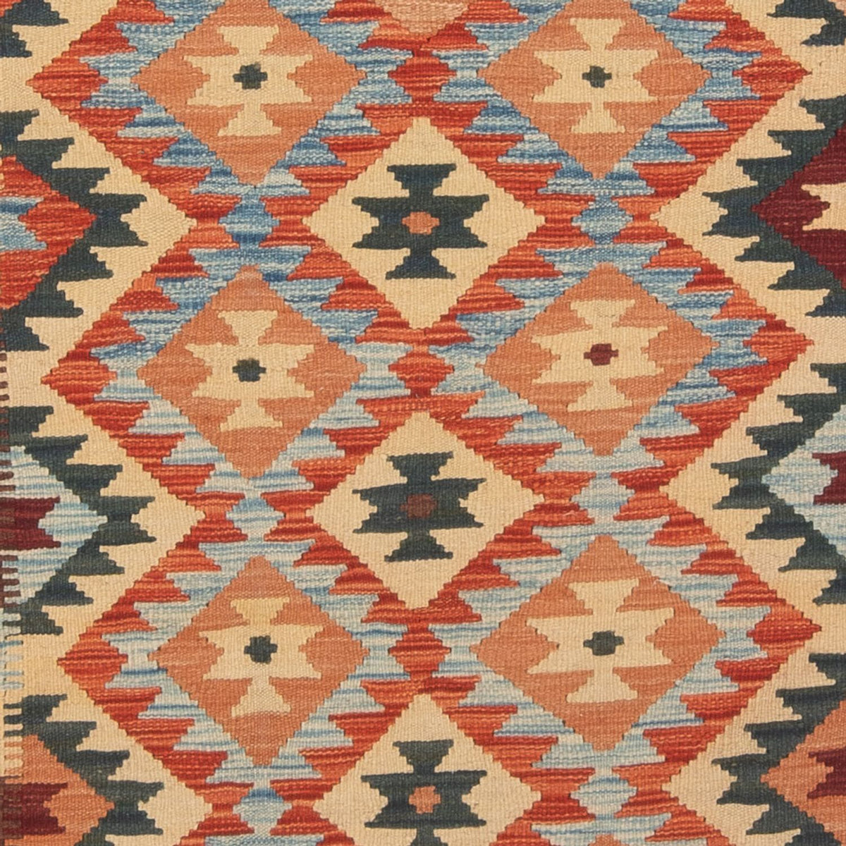 Läufer Kelim - Splash - 198 x 104 cm - mehrfarbig