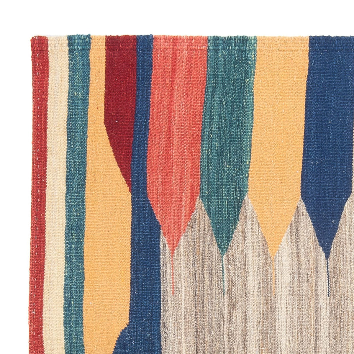 Kelim Teppich - Oriental quadratisch - 128 x 125 cm - minzgrün