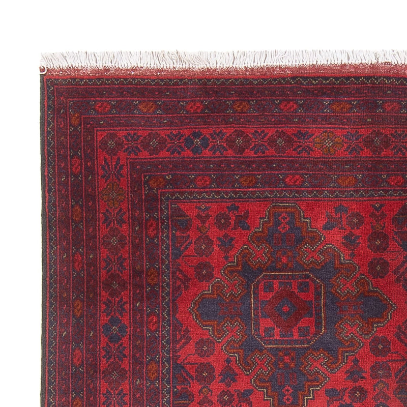 Afghan Teppich - Kunduz - 200 x 152 cm - dunkelrot