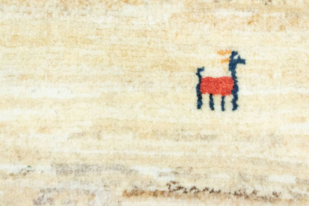 Gabbeh Teppich - Perser 60 x 40 cm - beige