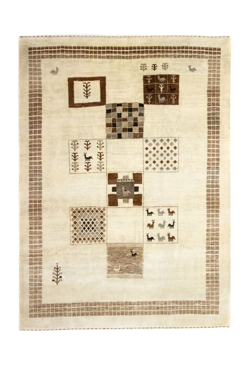 Gabbeh Teppich - Loribaft Indus 219 x 157 cm - beige