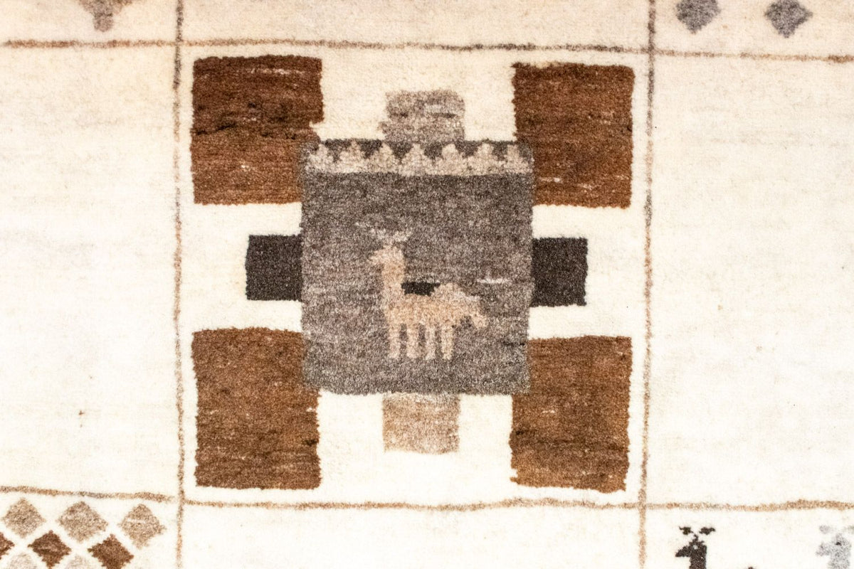 Gabbeh Teppich - Loribaft Indus 219 x 157 cm - beige