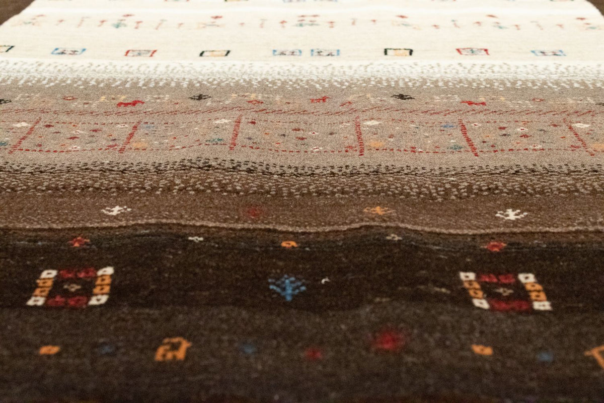 Gabbeh Teppich - Loribaft Perser 194 x 148 cm - beige