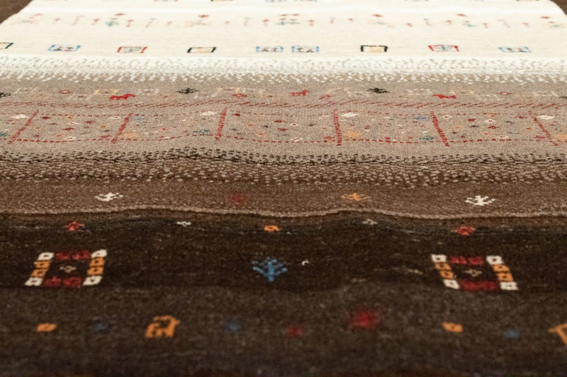 Gabbeh Teppich - Loribaft Perser 194 x 148 cm - beige