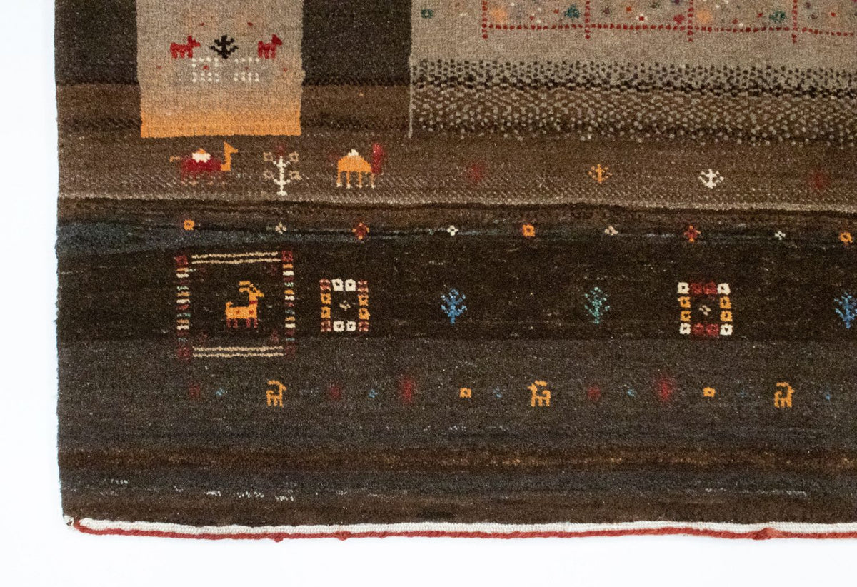 Gabbeh Teppich - Loribaft Perser 194 x 148 cm - beige