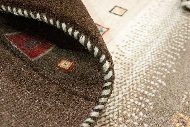 Gabbeh Teppich - Loribaft Perser 194 x 148 cm - beige