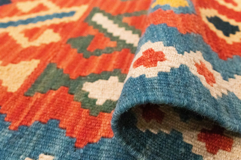 Kelim Teppich - Splash 203 x 65 cm - rot