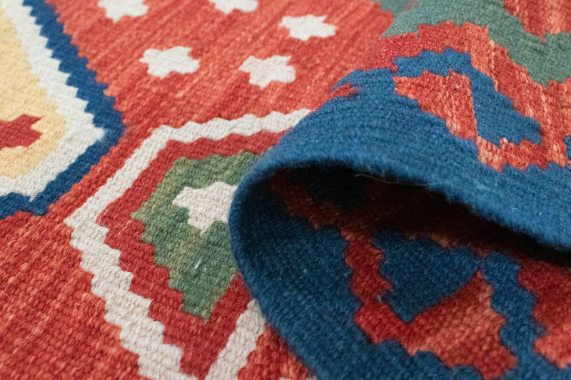 Kelim Teppich - Splash 194 x 64 cm - rot