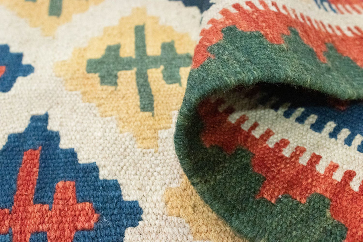 Kelim Teppich - Splash 192 x 62 cm - beige