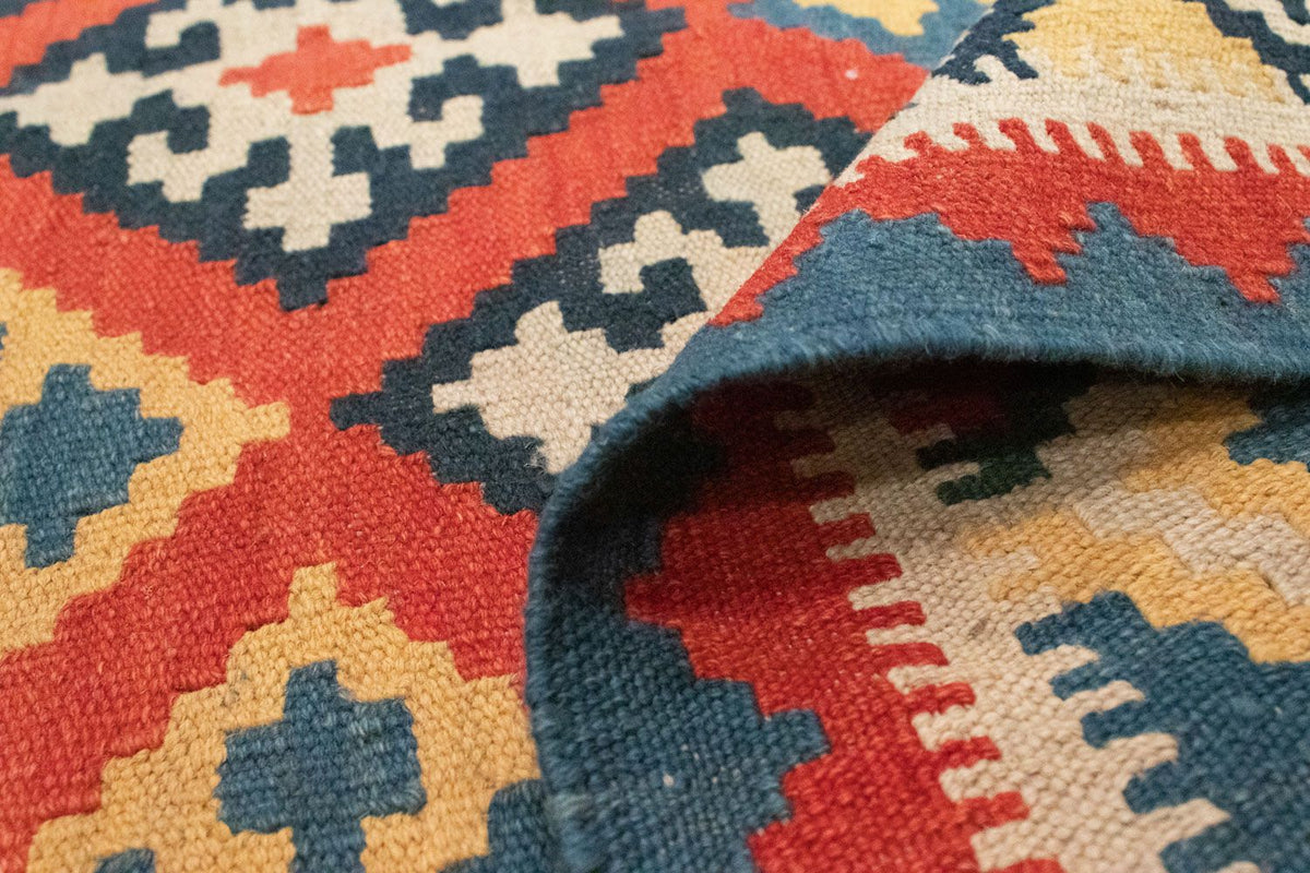 Kelim Teppich - Splash 212 x 148 cm - rot