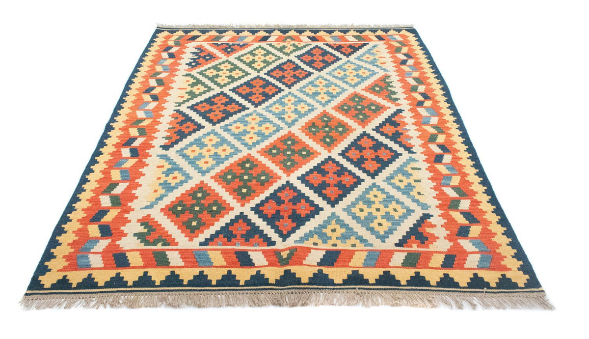 Kelim Teppich - Splash 205 x 157 cm - beige