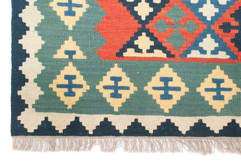 Kelim Teppich - Splash 202 x 150 cm - rot