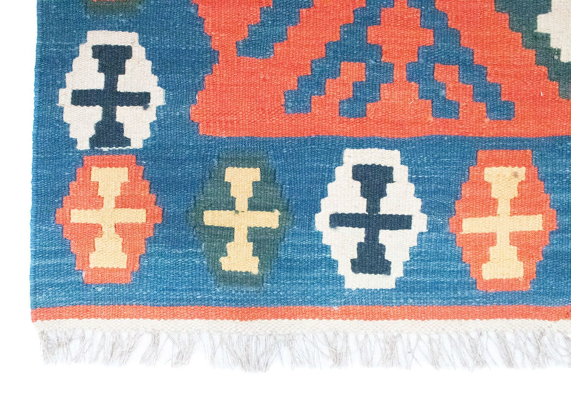 Kelim Teppich - Splash 181 x 126 cm - rot