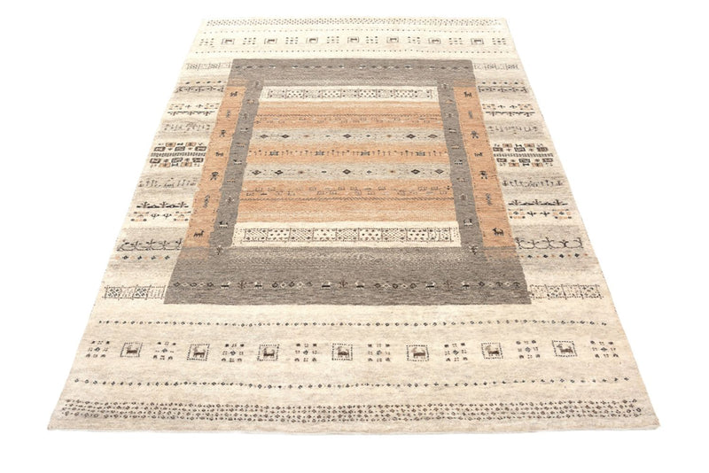 Gabbeh Teppich - Loribaft Indus - 299 x 205 cm - dunkelbeige