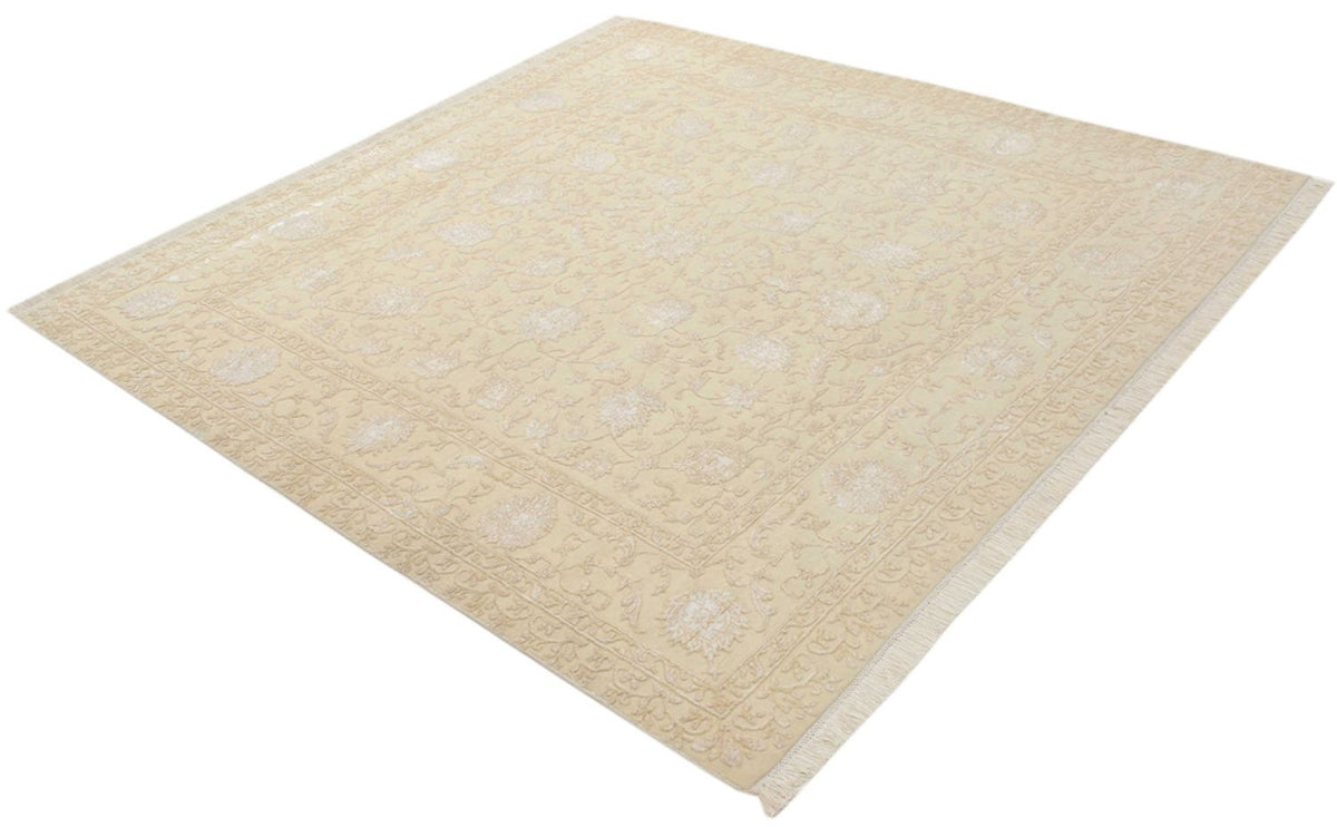 Orientteppich quadratisch - 204 x 202 cm - hellbeige