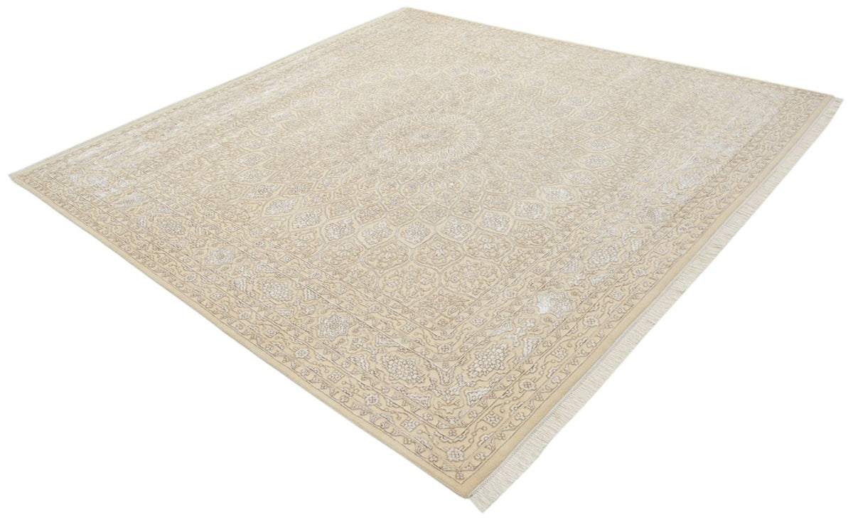 Orientteppich quadratisch - 246 x 245 cm - dunkelbeige