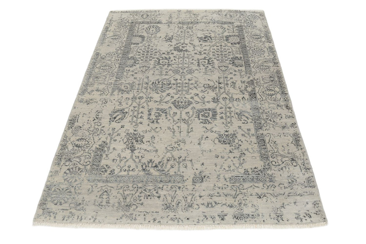 Designer Teppich - 186 x 124 cm - hellgrau