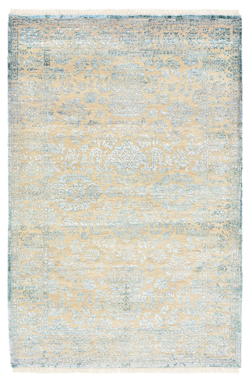 Designer Teppich - 152 x 103 cm - hellblau