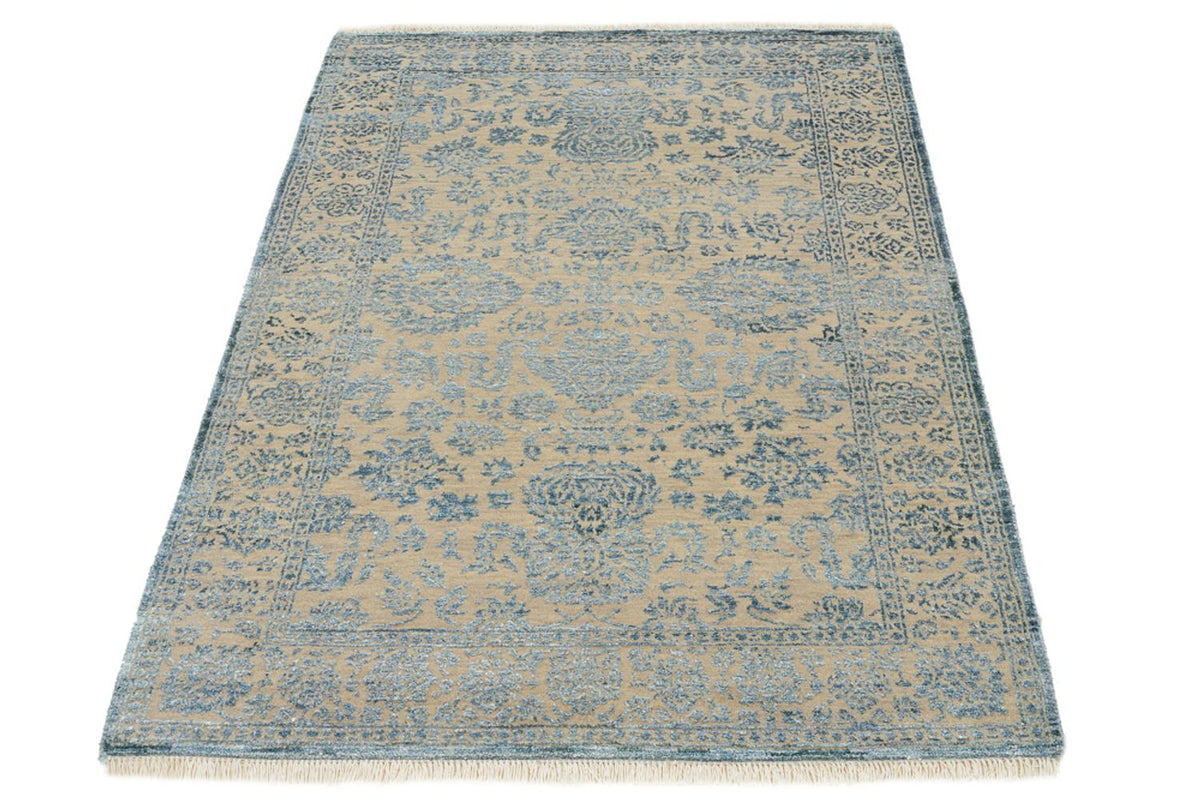 Designer Teppich - 151 x 106 cm - hellblau