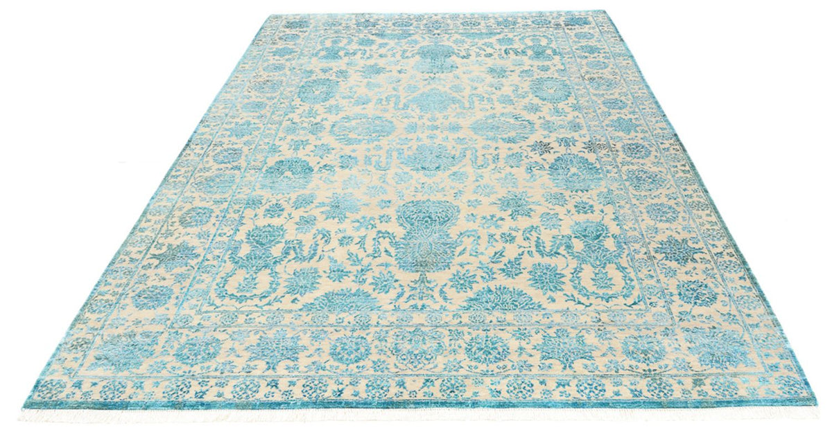 Designer Teppich - 301 x 203 cm - hellblau