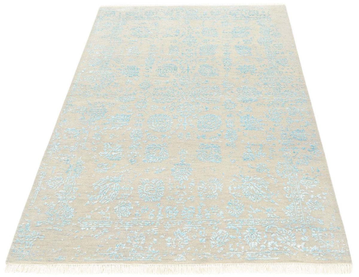 Designer Teppich - 177 x 124 cm - hellgrau