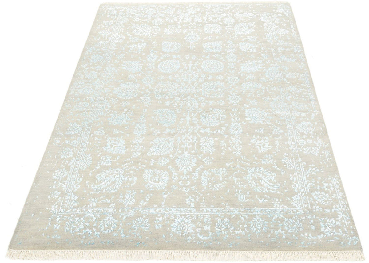 Designer Teppich - 177 x 124 cm - hellgrau
