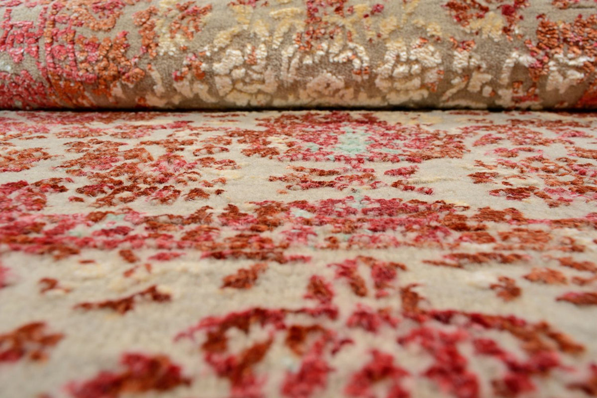 Designer Teppich - 134 x 71 cm - hellrot