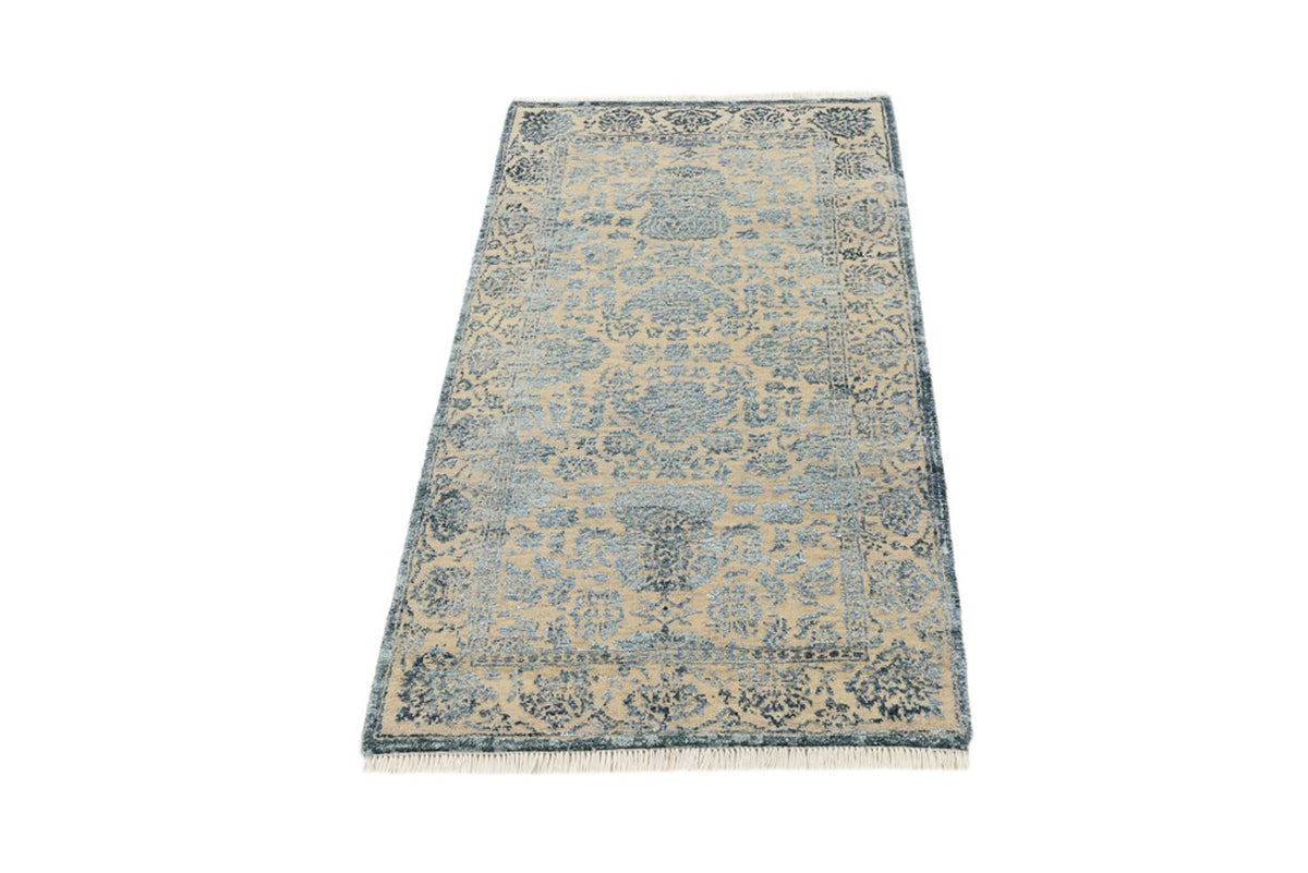Designer Teppich - 134 x 70 cm - hellgrau