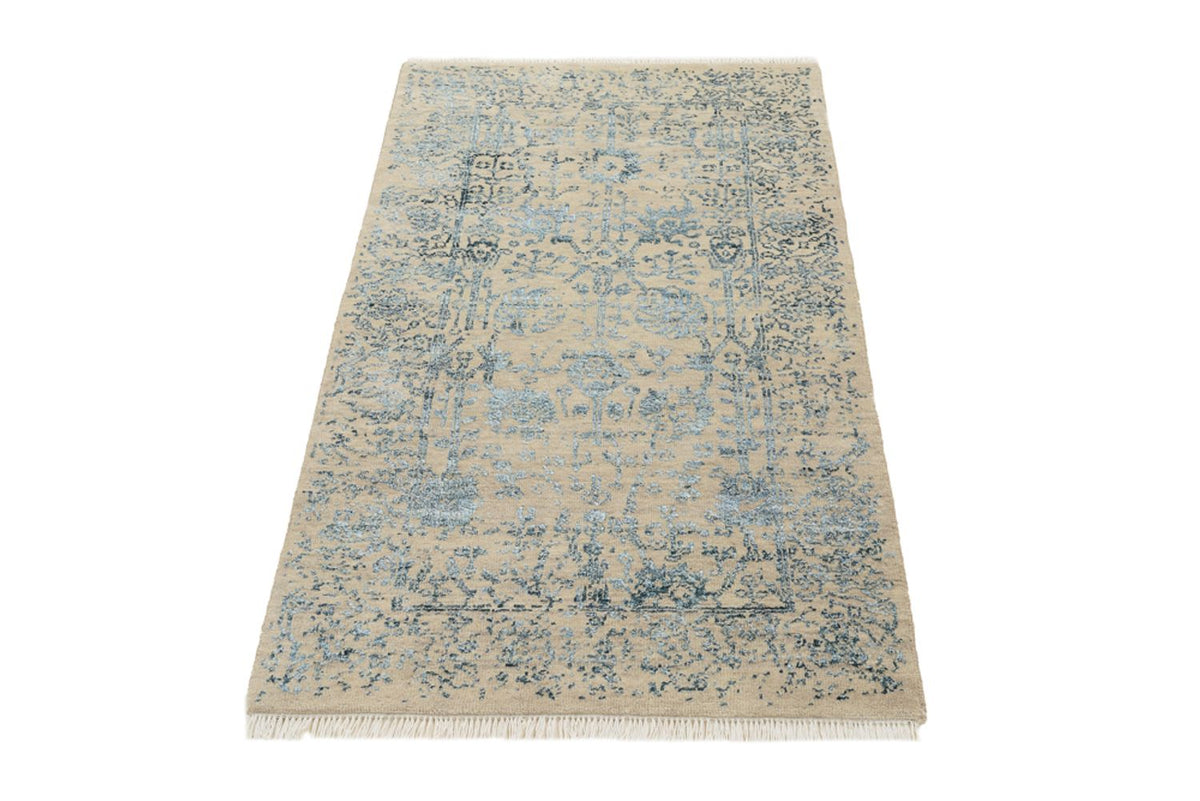 Designer Teppich - 137 x 78 cm - hellbeige