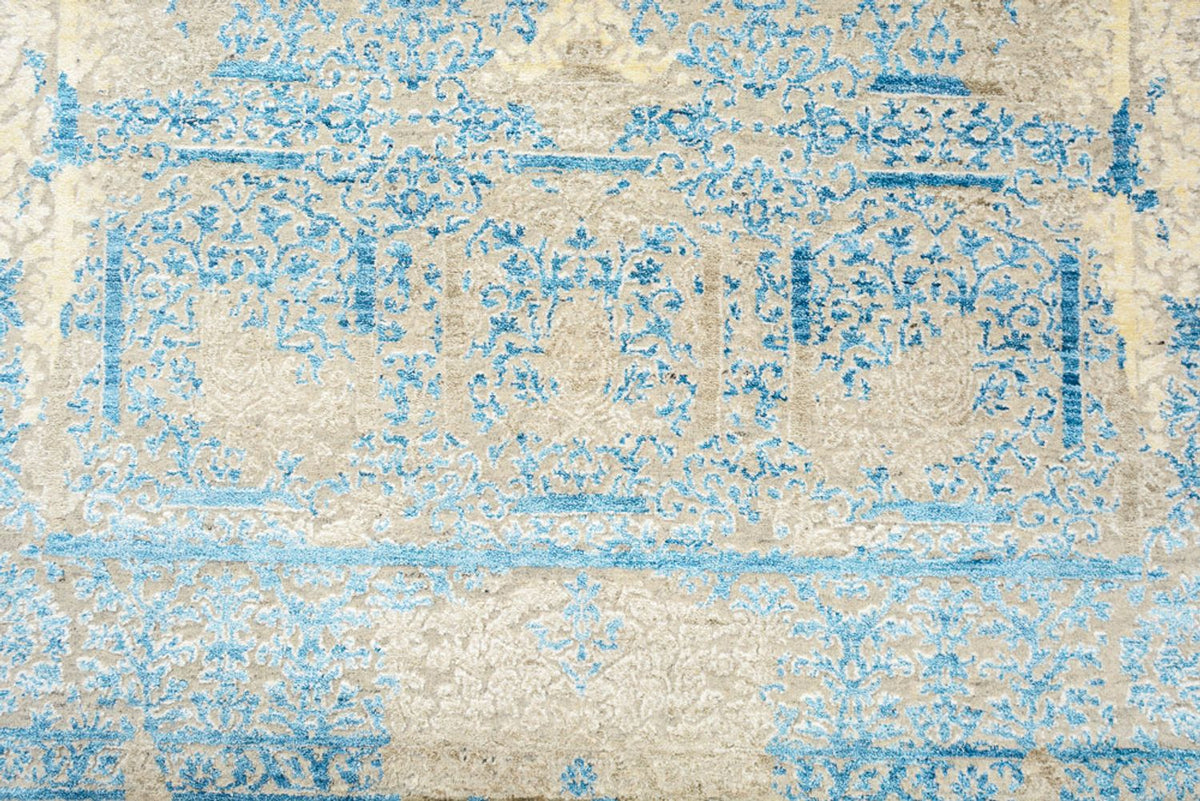 Designer Teppich - 243 x 174 cm - hellblau