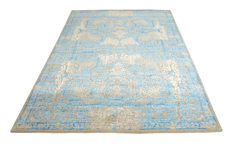 Designer Teppich - 243 x 174 cm - hellblau