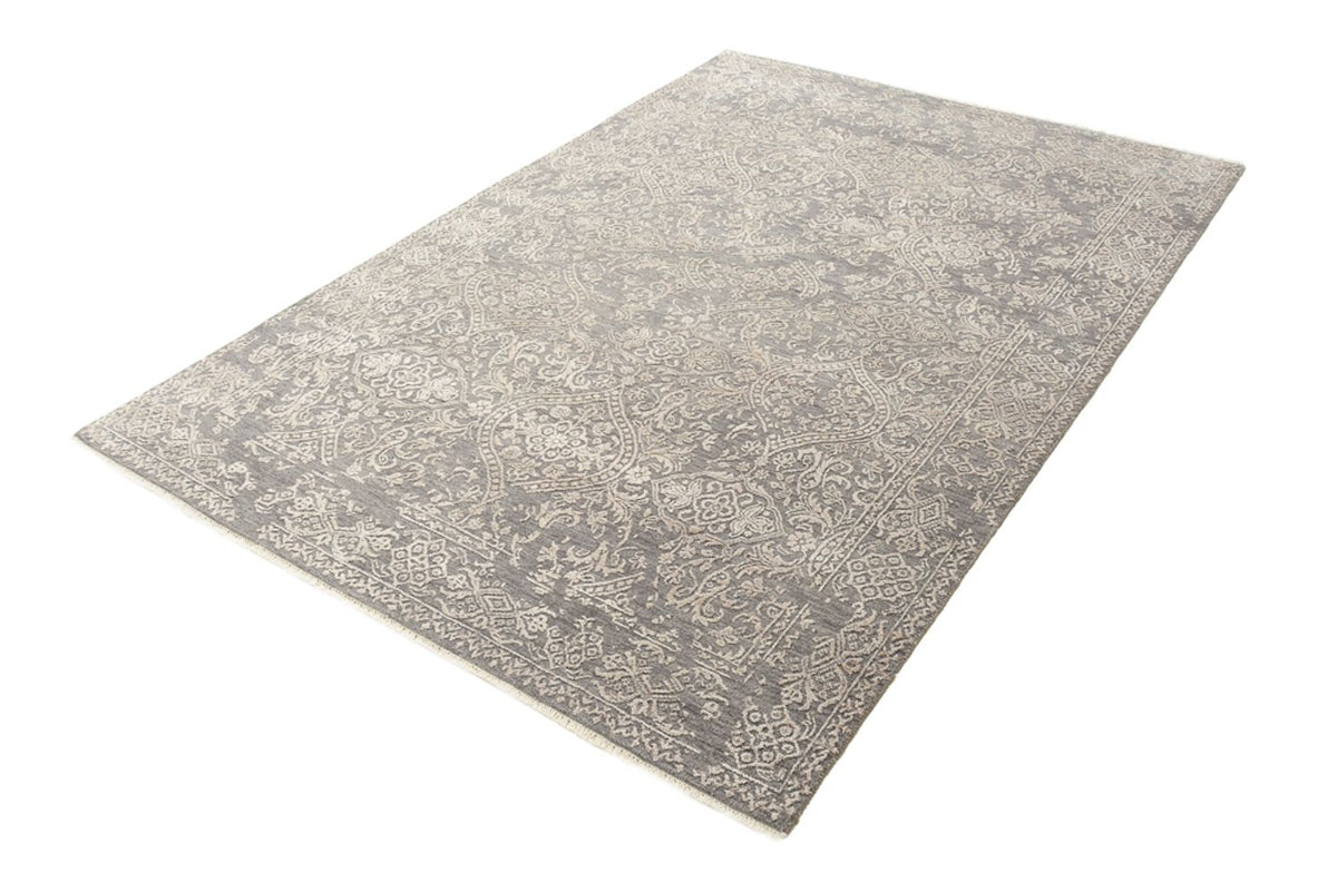 Designer Teppich - 184 x 124 cm - hellgrau