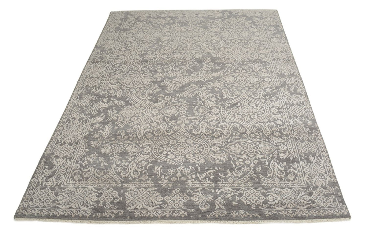 Designer Teppich - 184 x 124 cm - hellgrau