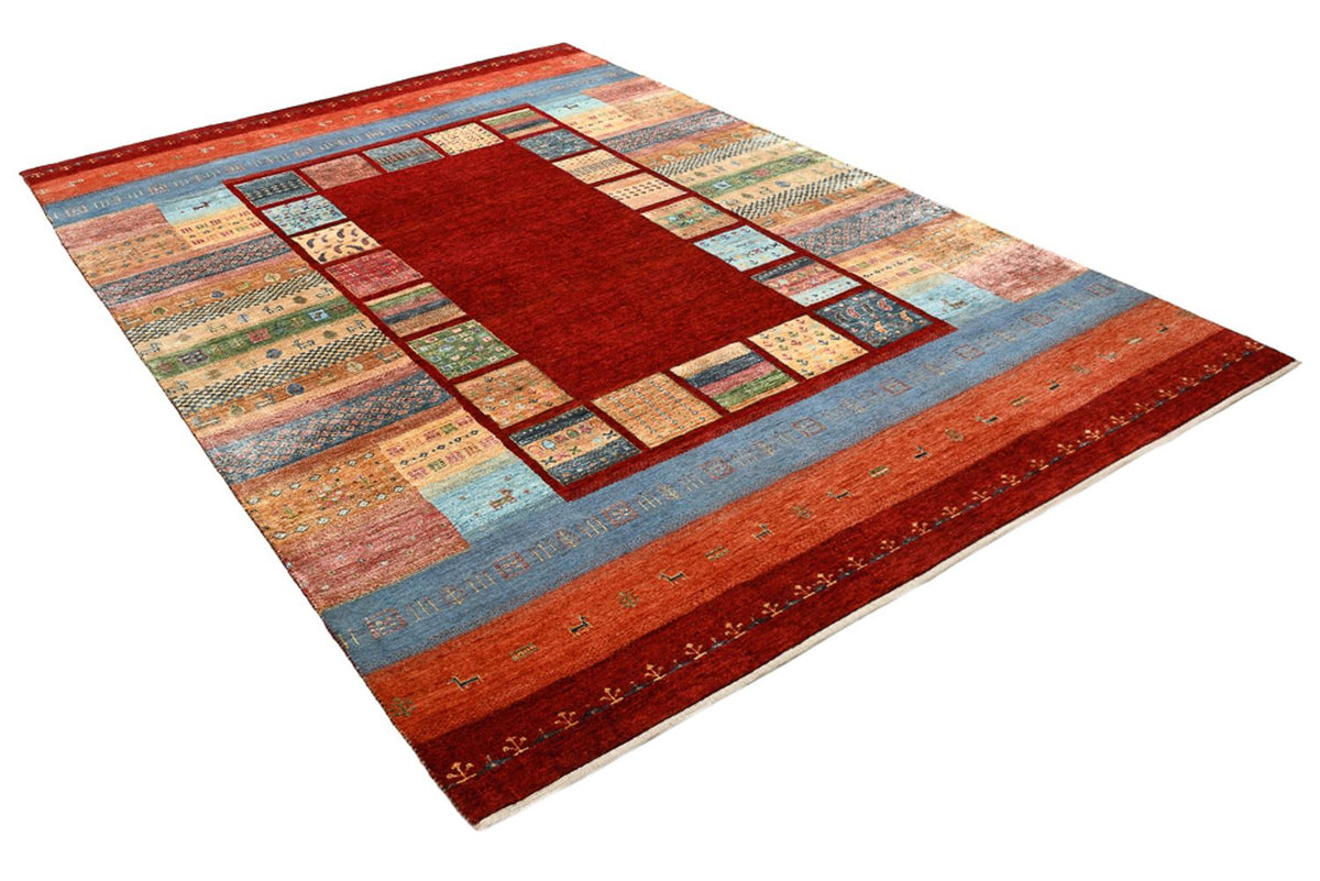 Gabbeh Teppich - Loribaft Indus - 302 x 206 cm - rot
