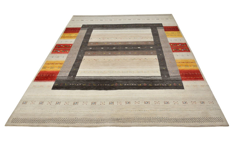 Gabbeh Teppich - Loribaft Indus - 347 x 254 cm - hellbeige