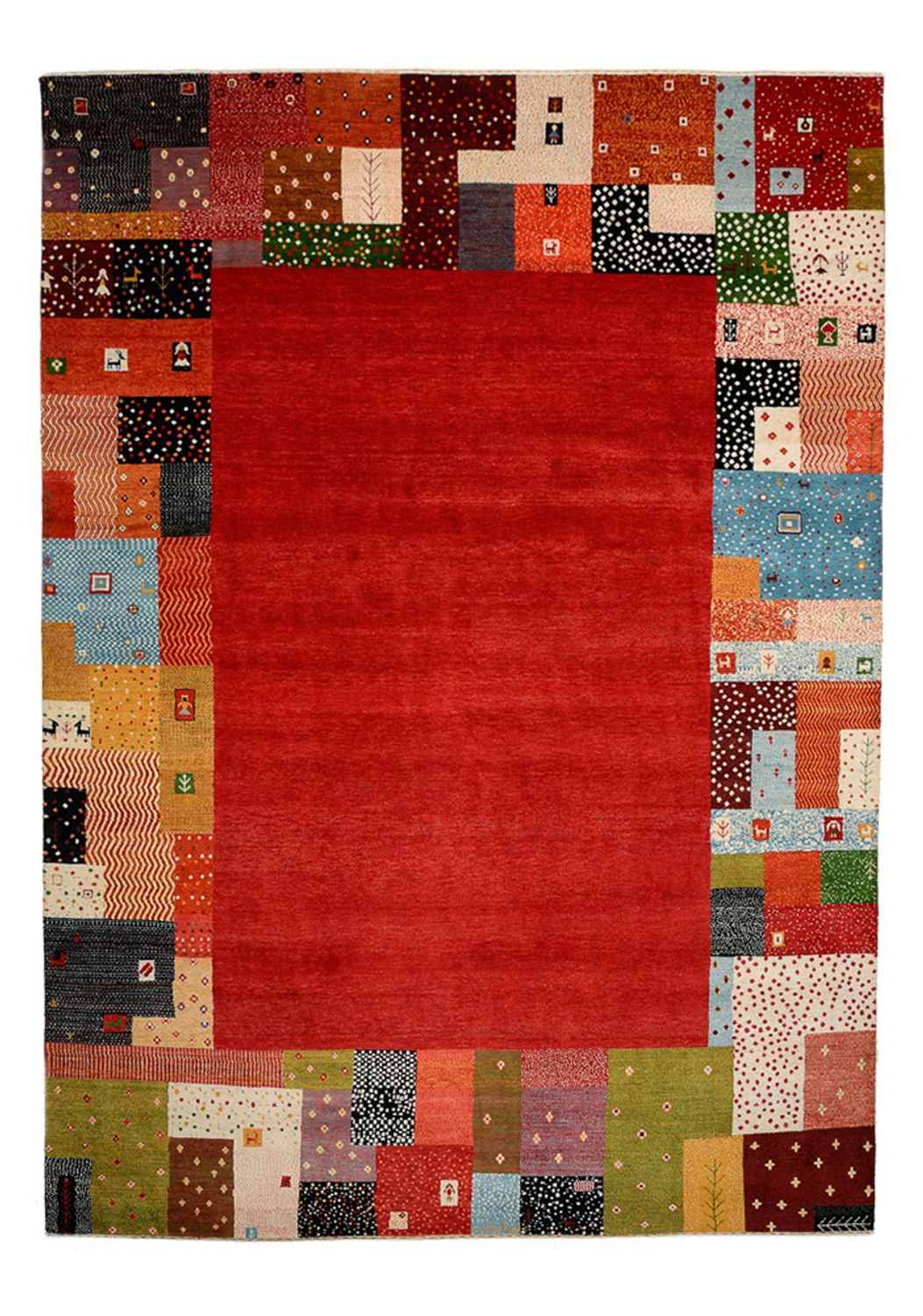 Gabbeh Teppich - Loribaft Indus - 344 x 251 cm - rot