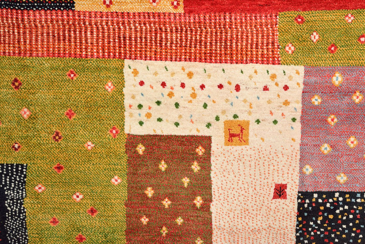 Gabbeh Teppich - Loribaft Indus - 344 x 251 cm - rot