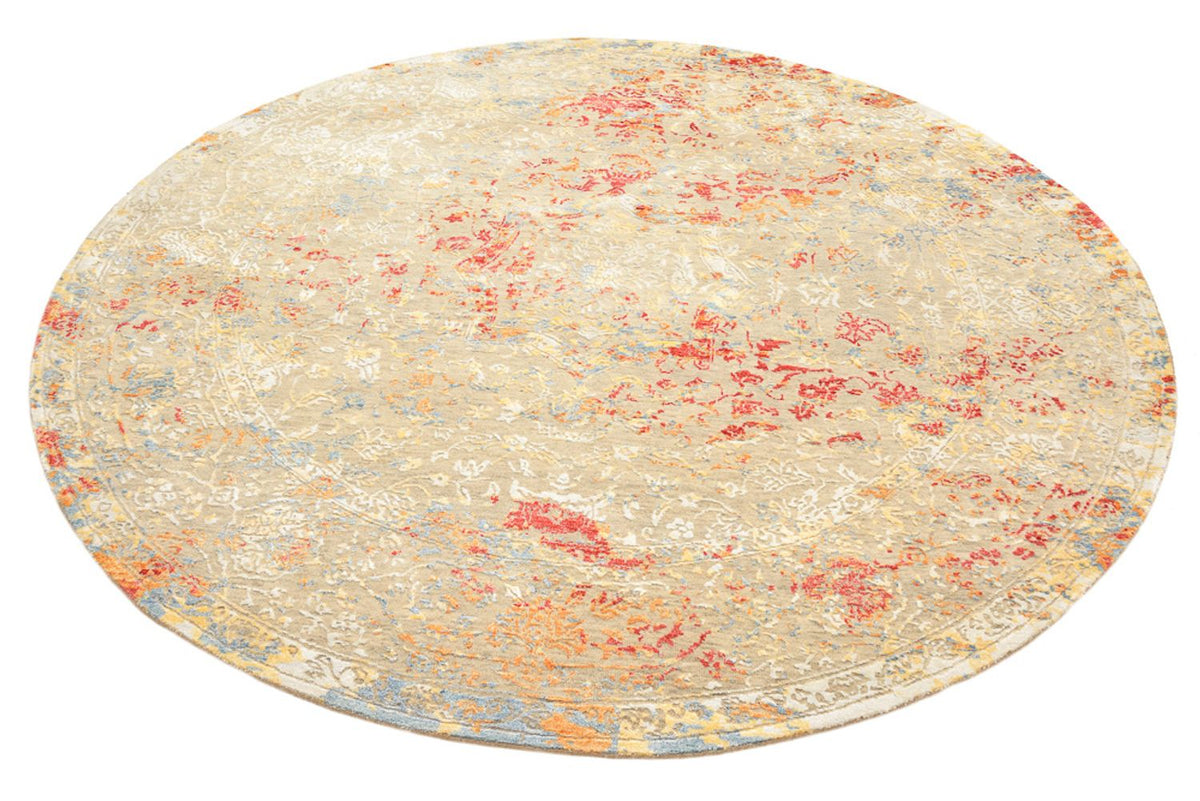 Designer Teppich rund  - 204 x 202 cm - sand