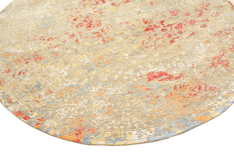 Designer Teppich rund  - 204 x 202 cm - sand