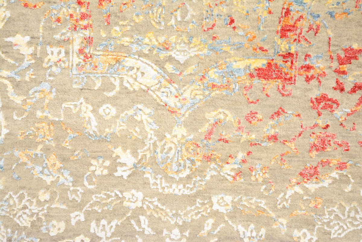 Designer Teppich rund  - 204 x 202 cm - sand