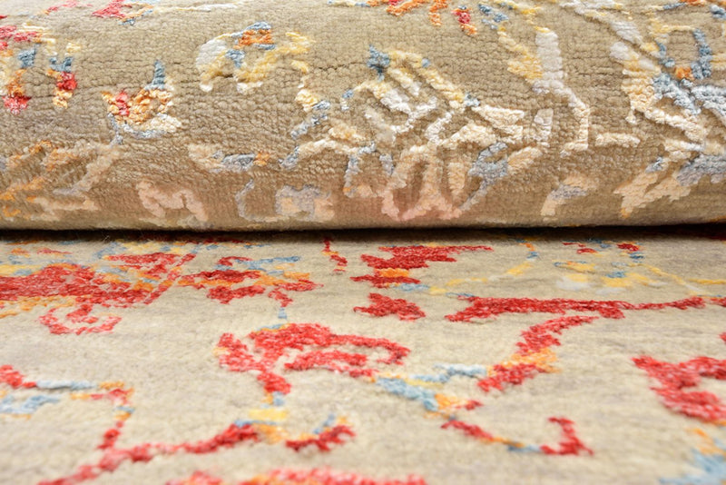 Designer Teppich rund  - 204 x 202 cm - sand