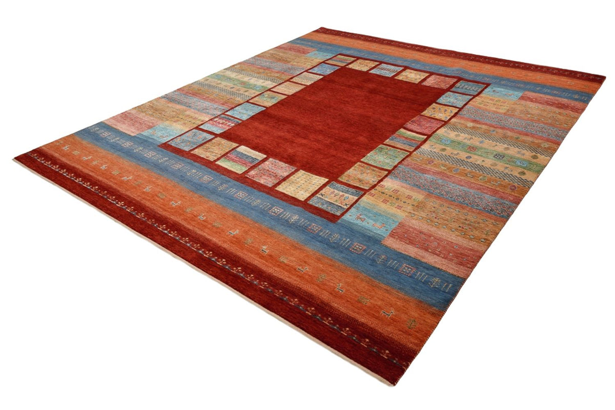 Gabbeh Teppich - Loribaft Indus - 302 x 253 cm - rot