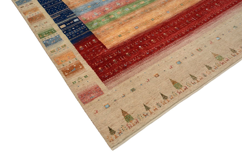 Gabbeh Teppich - Loribaft Indus - 300 x 206 cm - mehrfarbig