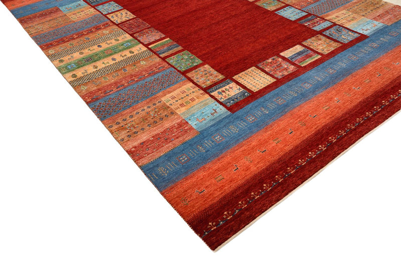 Gabbeh Teppich - Loribaft Indus - 299 x 207 cm - rot