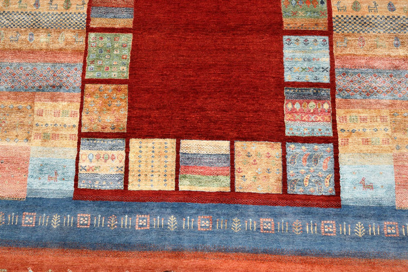 Gabbeh Teppich - Loribaft Indus - 299 x 207 cm - rot